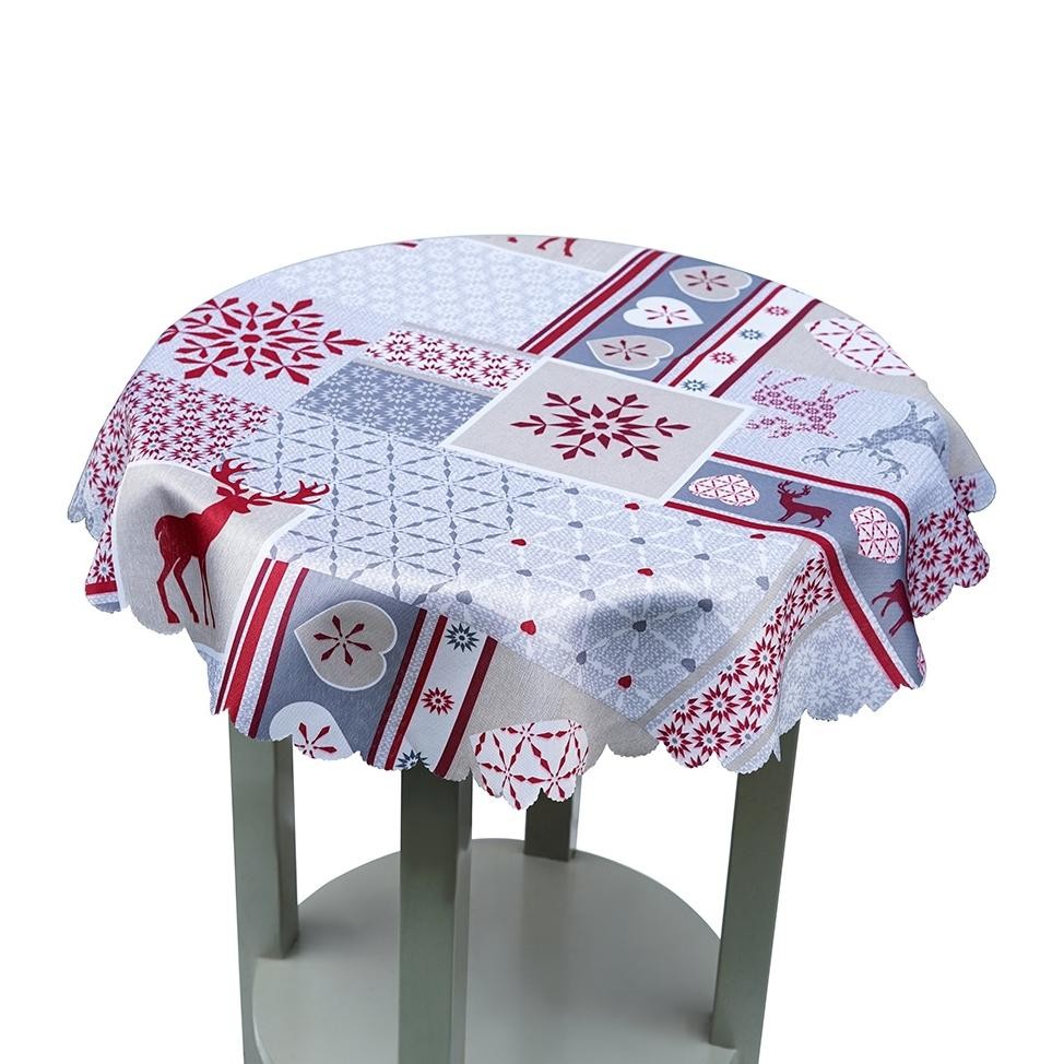 Taplak Meja Motif Natal Bulat 73 Cm Taplak Kain Murah Dekorasi Natal Kado Natal Taplak Meja Tamu