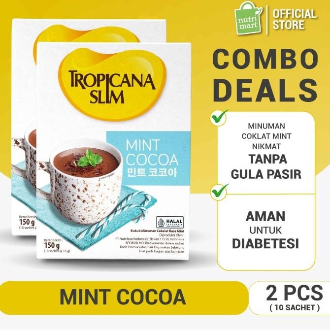 

JUAL Twin Pack: Tropicana Slim Mint Cocoa (10 Sch) - Minuman Bebas Gula