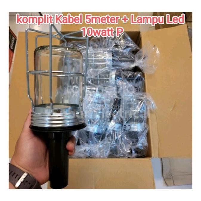 BEBAS ONGKIR - Lampu kerja lampu bengkel lampu kerja kaca lampu darurat lampu proyek