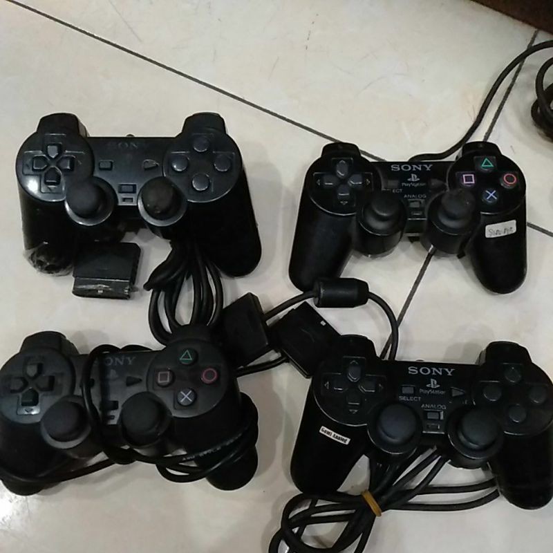 stik ps2 sony hitam murah bekas seken kondisi rendom cacat