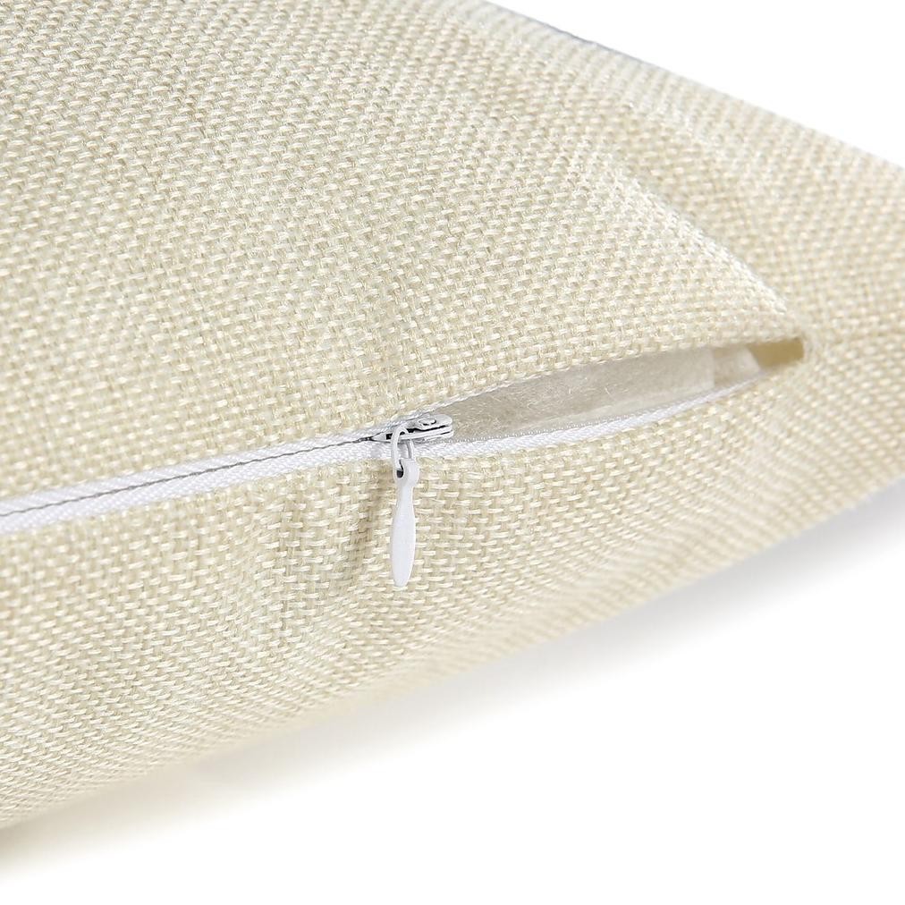 Natal Cetak Linen 40*40Cm Sarung Bantal+ Taplak Meja Setelan Dekorasi Xmas Rumah 6 Buah Set Alas Mej