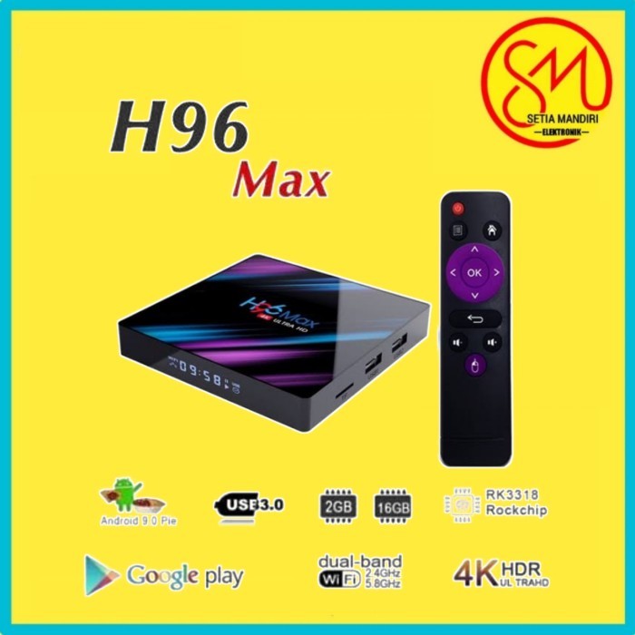 H96 MAX TV Box 4K Android 4GB 64GB 32GB 16GB Bluetooth Mira Dual Wifi