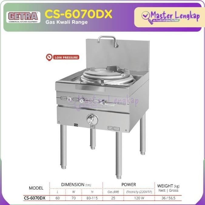 GETRA GAS KWALI RANGE 1 BURNER WITH BLOWER CS-6070DX / CS6070DX / CS 6070DX