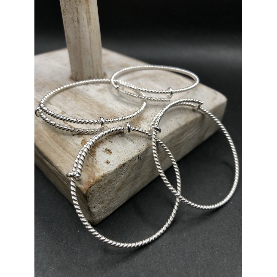 Set Gelang Tangan Kaki Bayi Lilit Perak 925