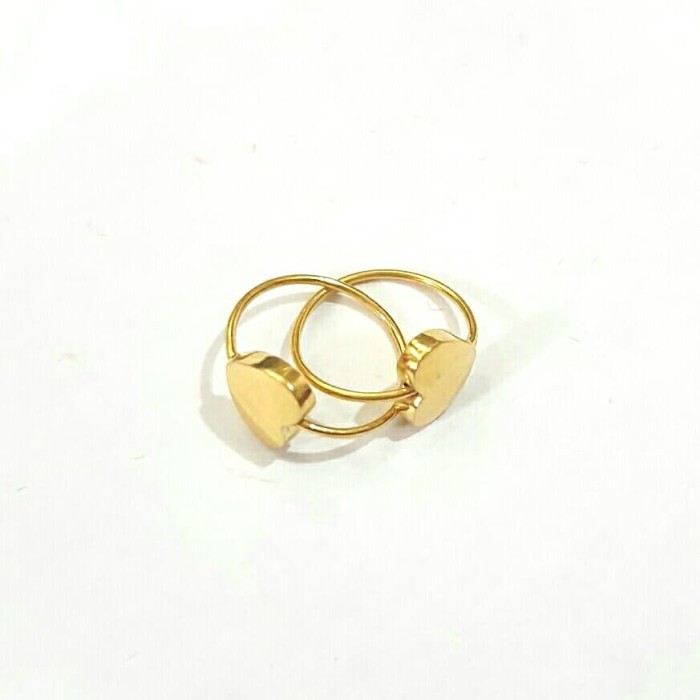 anting anak model love emas asli