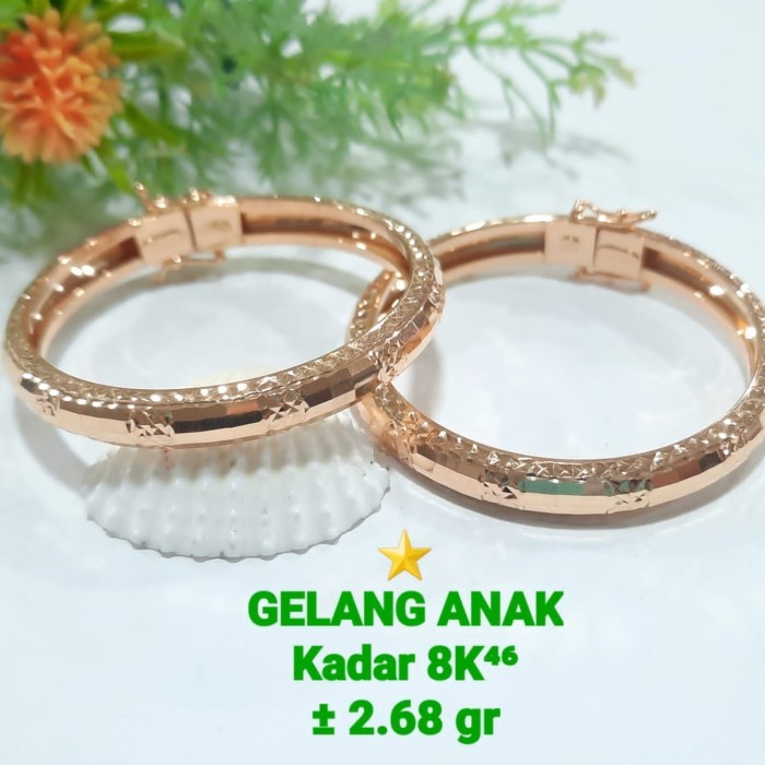 gelang bangle anak model terbaru emas asli kadar 375 GOLD 4