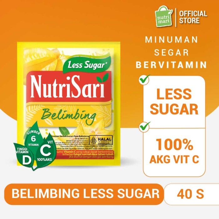 

HOT PROMO NutriSari Less Sugar Belimbing 40 sachet - Blimbing Starfruit Vitamin