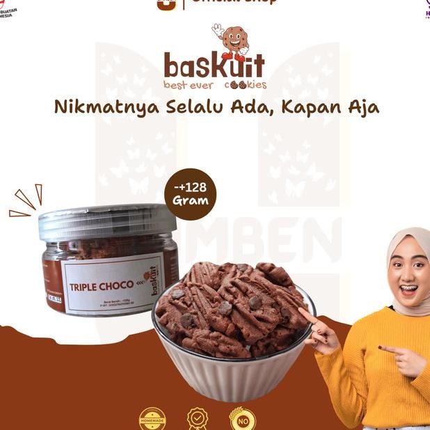 

Baskuit Ummben Cookies Triple Choco Toples 128G Celan Kue Kering Lebaran Natal Homemade Halal