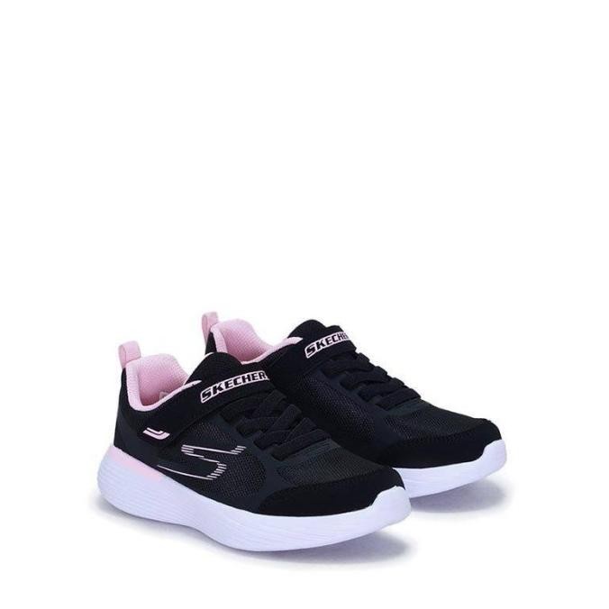 SEPATU ANAK SEKOLAH PEREMPUAN SKECHERS GO RUN PREMIUM BLACK PINK HITAM