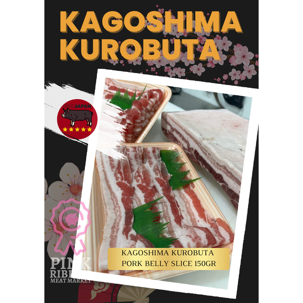 

KAGOSHIMA KUROBUTA PORK BELLY SHABU SLICE 150 GR