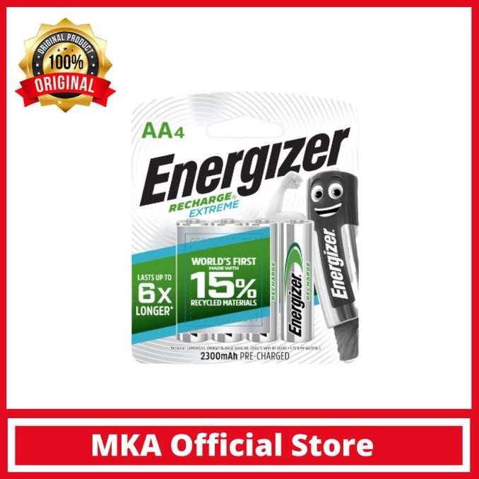 

TERSEDIA BATERAI RECHARGE EXTREME AA A2 ENERGIZER 2300MAH ISI 4