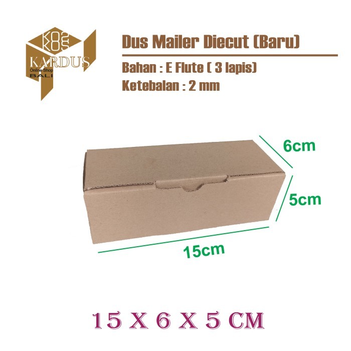 

Box Mailer Diecut / Kardus packing polos / Kotak / Dus 15x6x5 cm