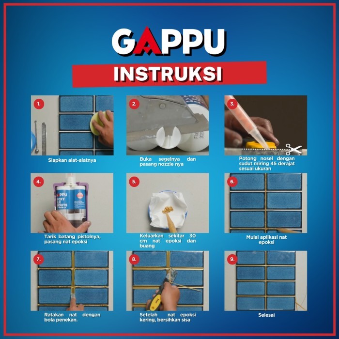 Terbaru Gappu - Premium Epoxy Tile Grout ( Nat Lantai Marmer Keramik ) -Gratisongkir