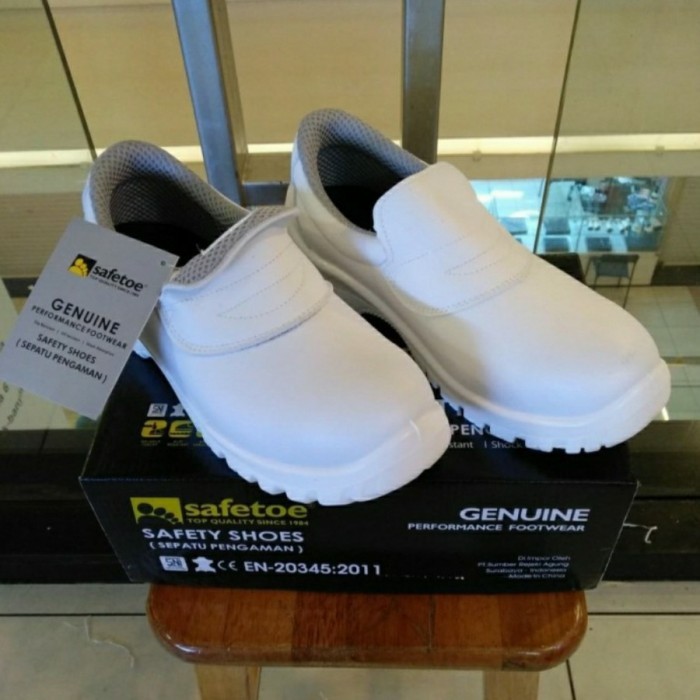 Sepatu Safety Safetoe Putih DRACO WHITE L-7019 Safety Shoesh Safetoe