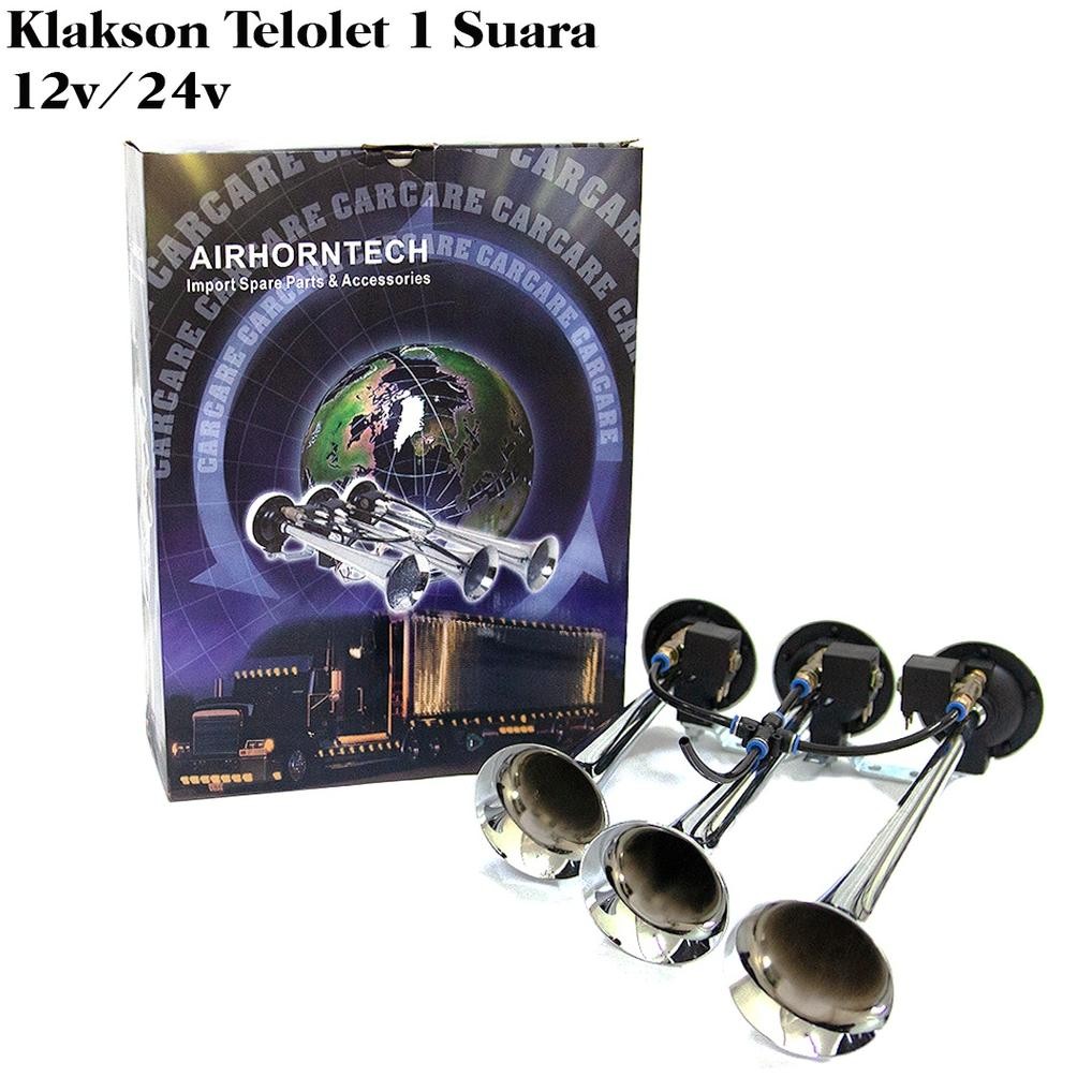 (PROMO) Klakson Telolet 3 Terompet 24 VOLT / 3 Corong Telolet Chrome / Klakson Truk / Air Horn Bus