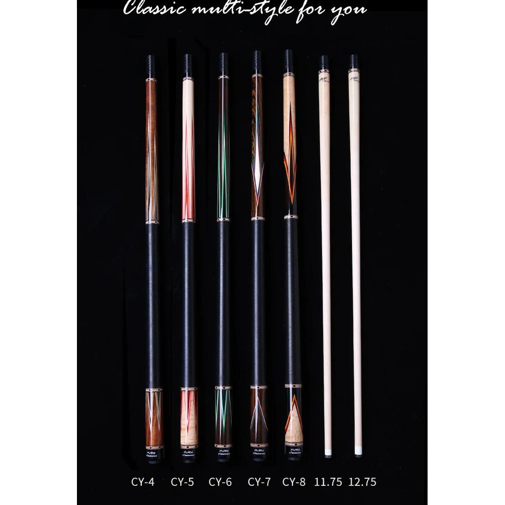 fury 12th anniversary master american 1/2 cy-5/6/7/8 billiard pool cue stick 11.75mm/12.75mm set