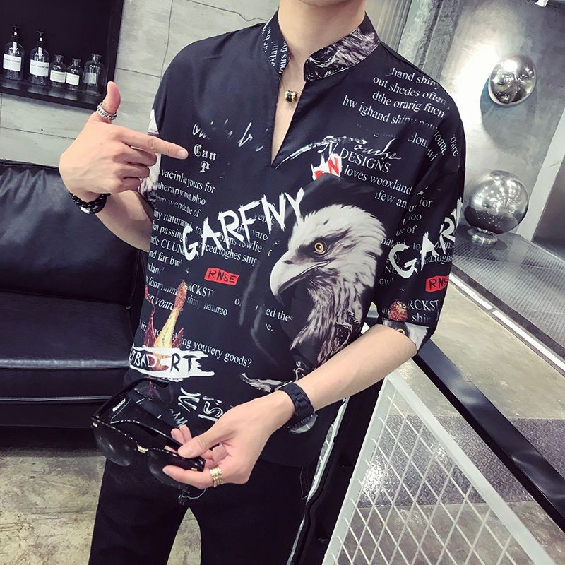 Pullover Pria Gaya Korea, Baju Lengan Lima Perempat, Baju Lengan Setengah, Baju Modis, Lengan Pendek