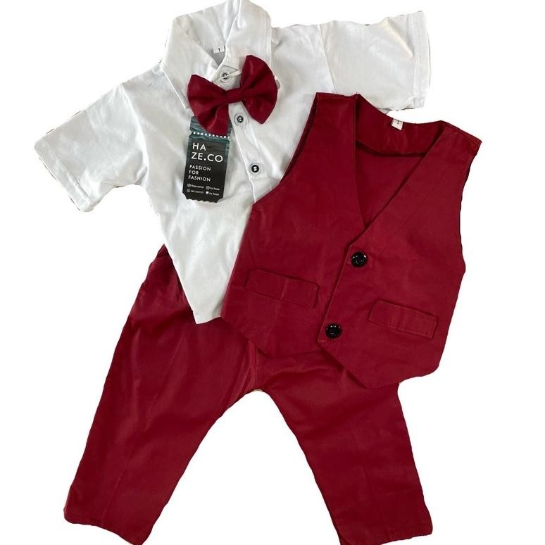 Gior Setelan Baju Anak Jas Formal Tuxedo Pesta Ulang 2 3 4 5 6 7 8 9 10 Tahun Vest Rompi Dasi Kemeja