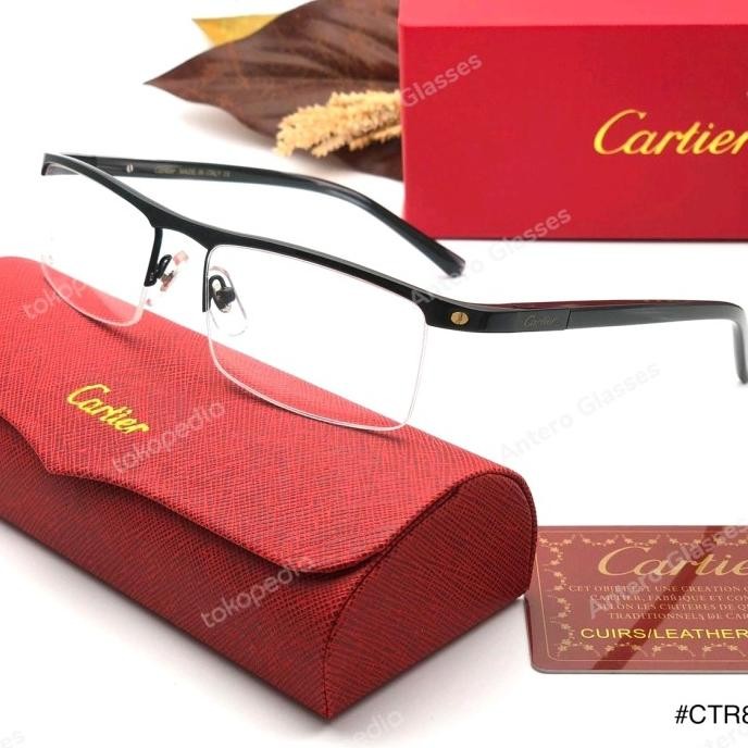 Frame Kacamata Pria Wanita Elegan Half Frame Grade Original