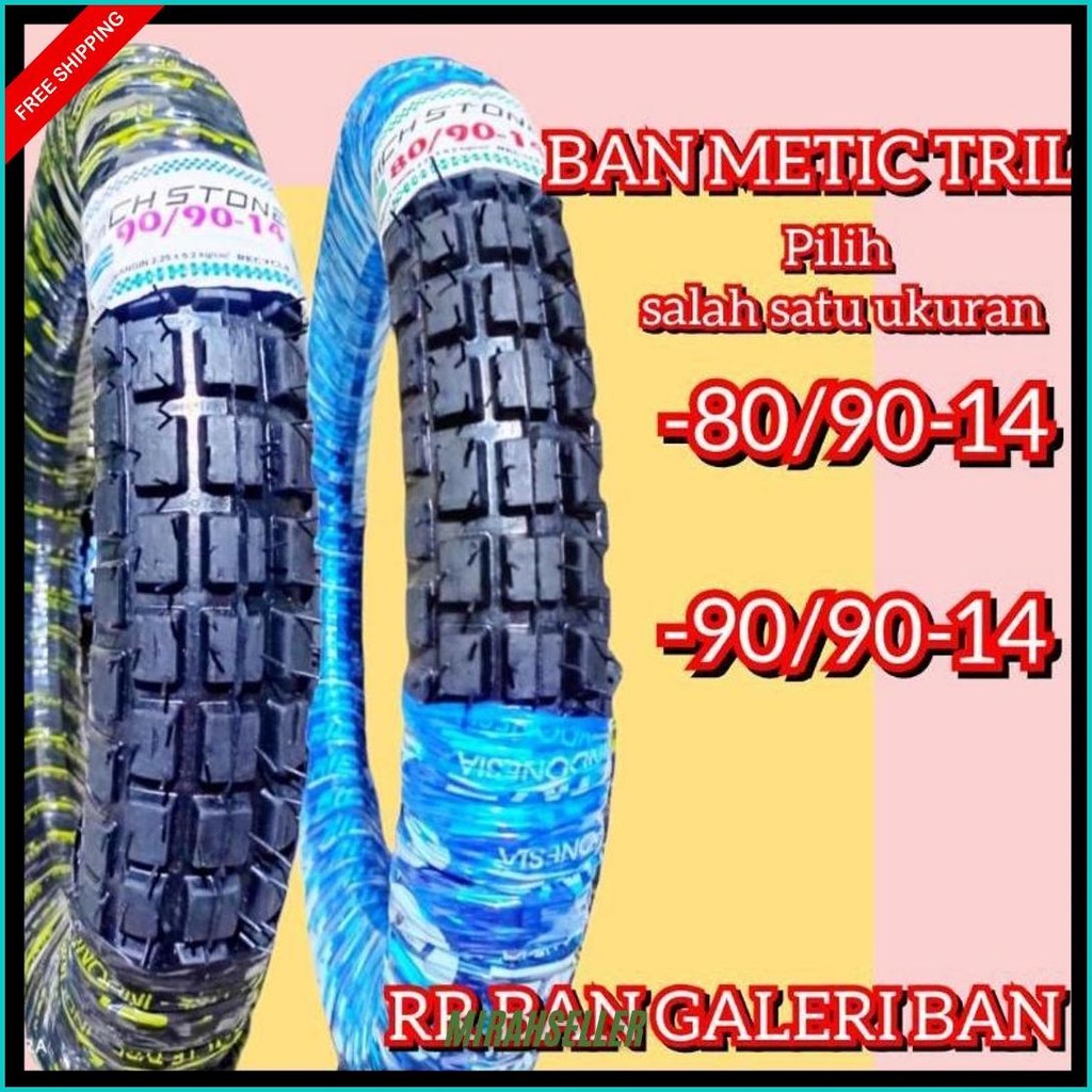 Ban Montor Matik Trail 80/90-14 Dan 90/90-14 Ban Tril  Trail Ban Cangkul Ban Metik Ban R14 Ban Vario
