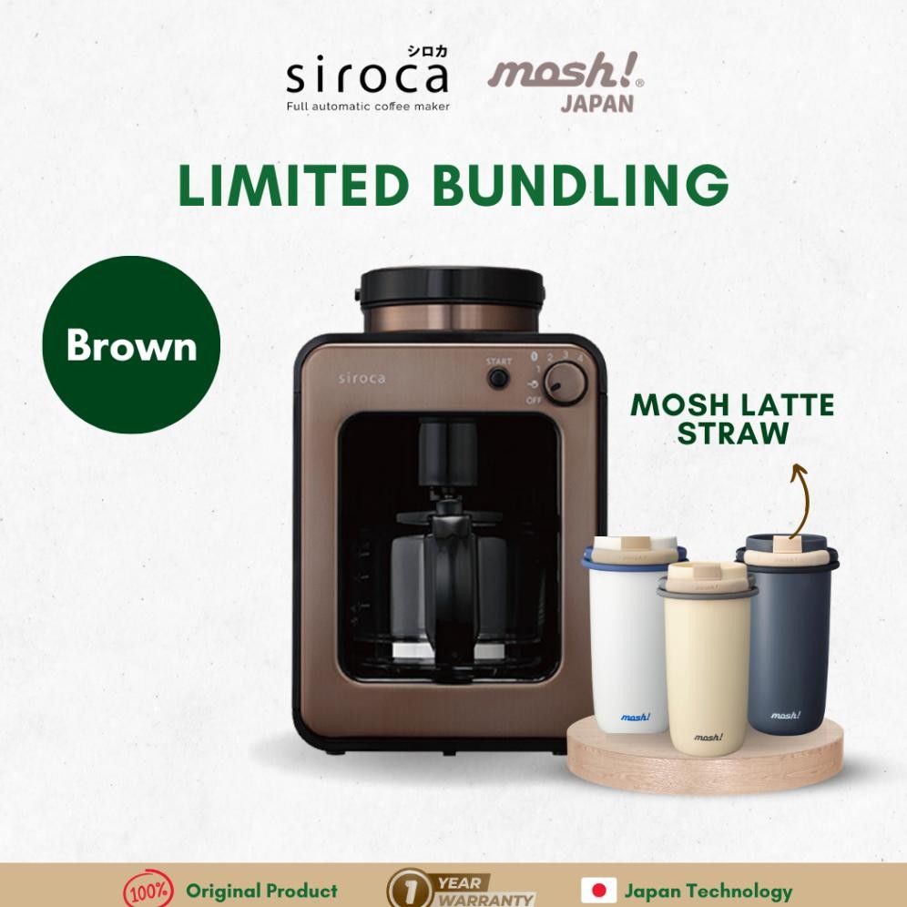 Anton Siroca Coffee Maker X Mosh Latte Straw - Mesin Kopi Siroca Bundling Mosh Latte Straw