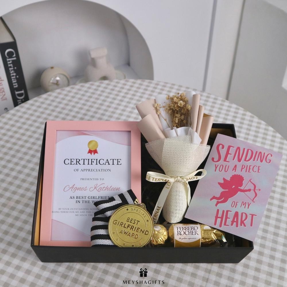 DISKON Certificate Gift Box | Best Boyfriend Award | Best Girlfriend Award | Hampers Valentine Anniv