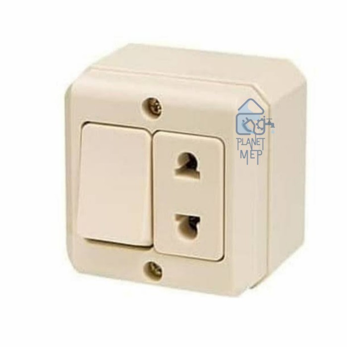 <<<<<] BROCO STOP KONTAK + SAKLAR TEMPEL / OUTBOW