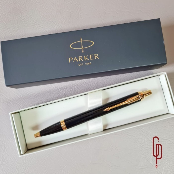 

Ready Pulpen Parker IM New Black Gold Trim ( Klip Emas ) Ball Point Original