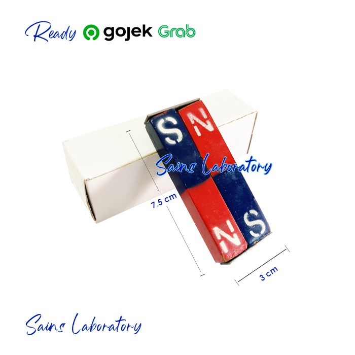 Ready Magnet Batang Panjang Magnet Gaya Tarik Magnet Alnico 1 Set isi 2 Pcs