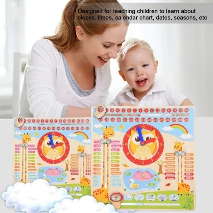 

Mainan Edukasi Anak Kalender Waktu ~ MULTIFUNCTION CALENDER CLOCK