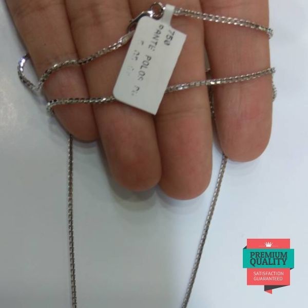 Promo Kalung emas asli kadar 750 kalung cowo emas putih Elegan