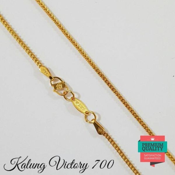 Promo kalung emas asli kadar 700 model victory 3 gram Elegan