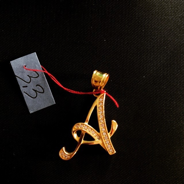 Liontin Huruf A, emas asli, hadiah buat pacar