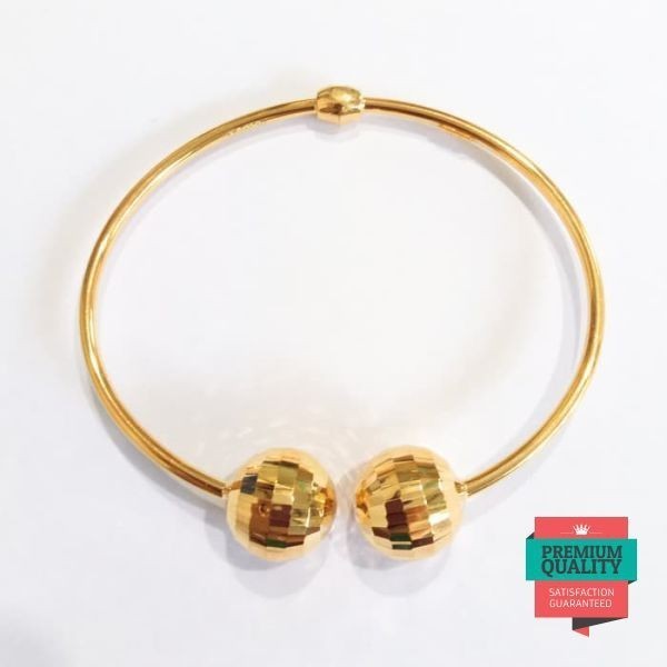 Promo Gelang tinju cristal bulat emas asli Elegan