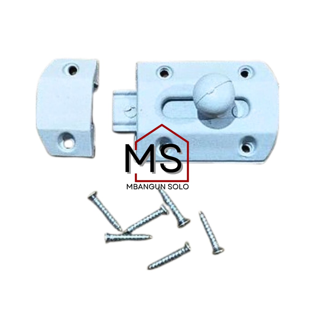 Grendel Kunci Kamar Mandi Plastik 2"