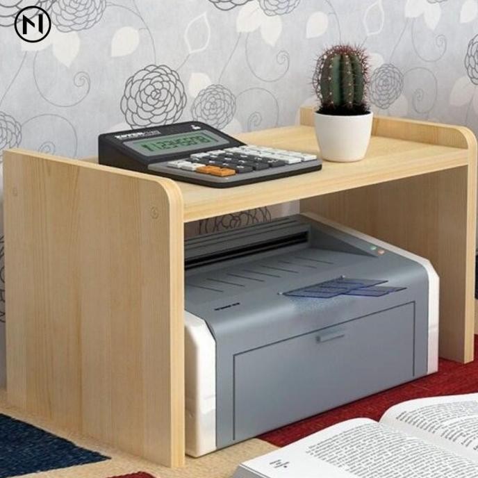 Meja printer Rak printer Printer stand Dudukan printer kayu 40x24x25 FS