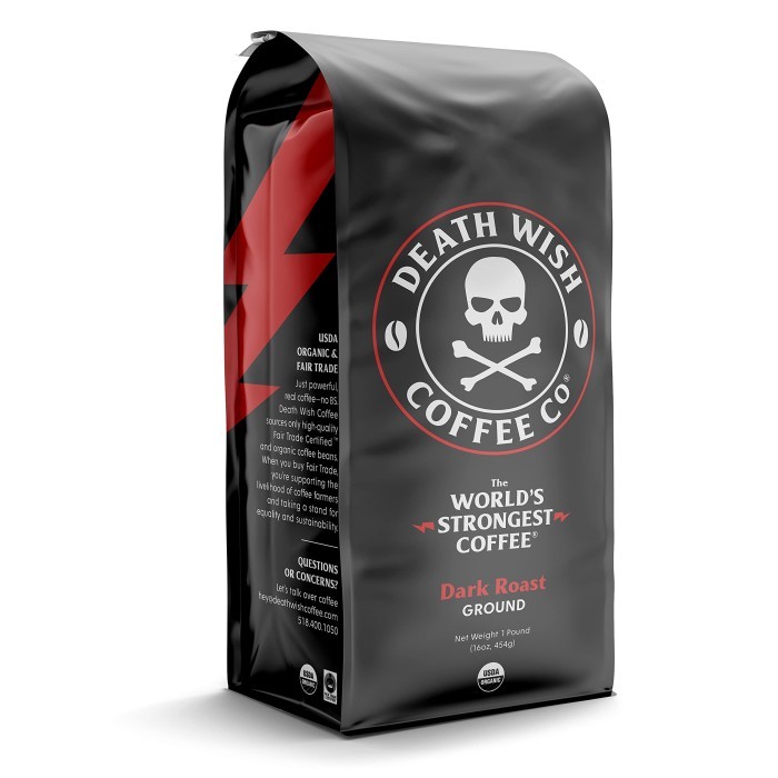 

Death Wish Coffee Co Dark Roast Grounds World's Strongest 454 gr 16 oz