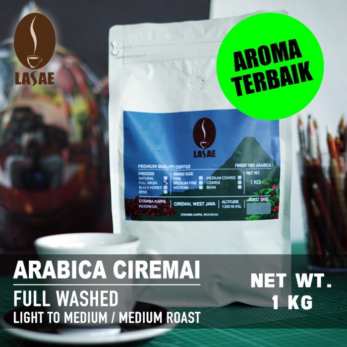 

Kopi Lasae Full Wash 1 Kg - 100% Arabica Coffee Ciremai