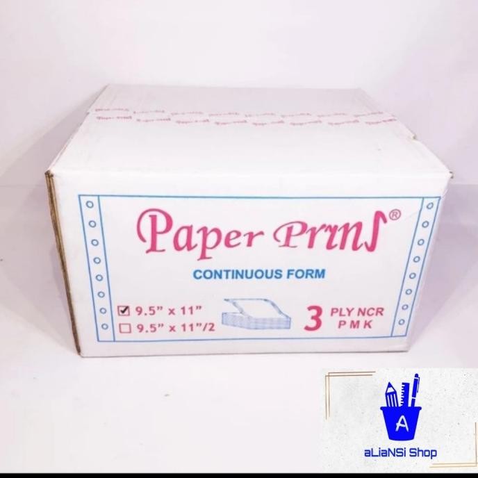 

TERBARU - Continuous Form 9,5" x 11" (3 PLY) - merk PAPERPRYNS