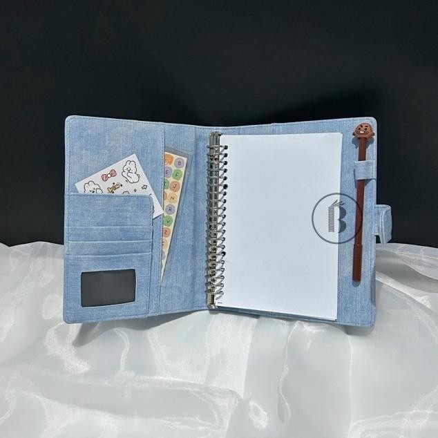 

Binder Ready Motif Denim Size 26Ring B5 20Ring A5 Planner