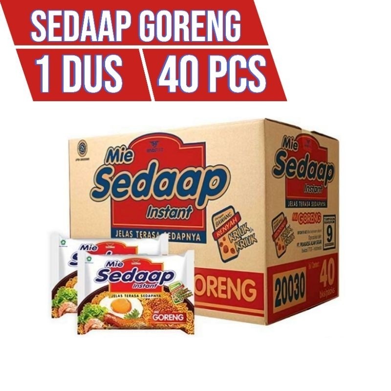 

sedaap goreng dan kuah mie instan 1 dus (40pcs)