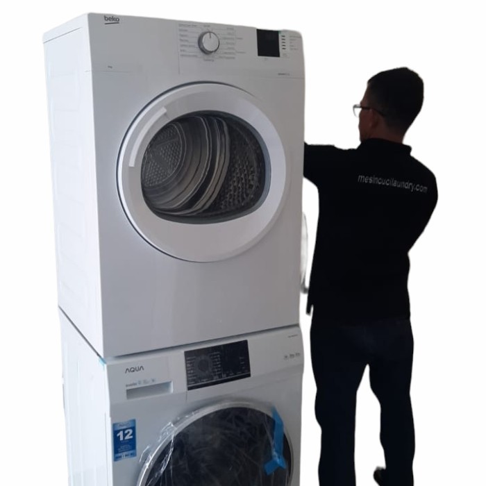 READY stack mesin cuci beko 10 kg dan pengering beko kapasitas 8 kg konversi