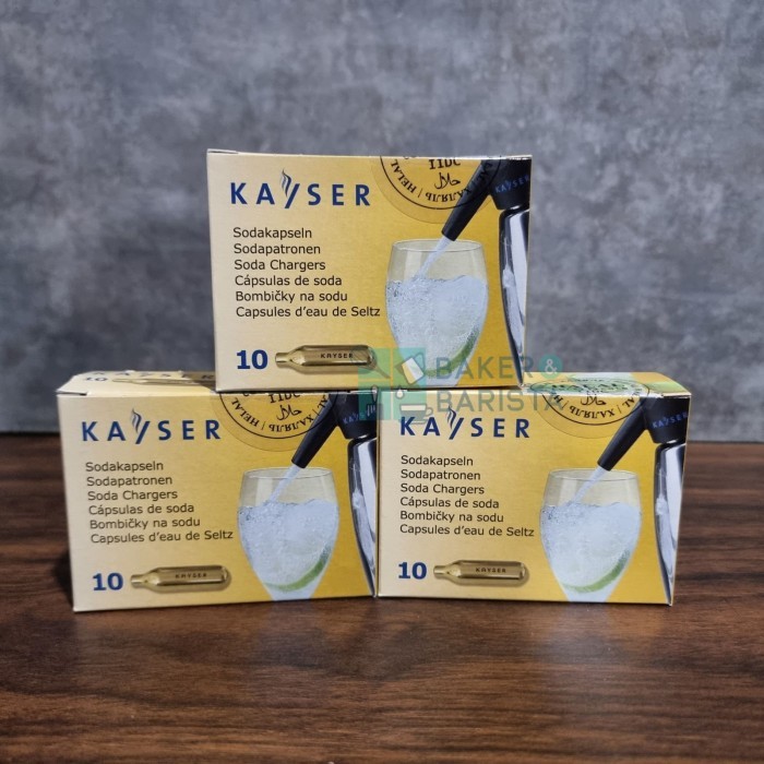 

TERBARU KAYSER SODA CHARGER 10PCS CO2 ISI SODA MAKER CHARGER EROPA ISI 10PC