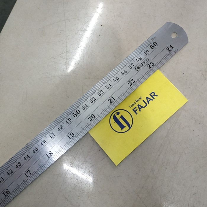 

\"\"\"\] Penggaris Mistar Rol besi stainless steel baja 60 cm TEBAL