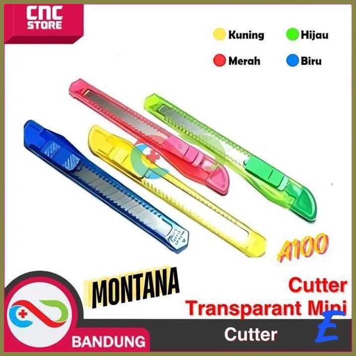 

| CN | PISAU CUTTER TRANSPARANT KECIL MINI A-100 / A100