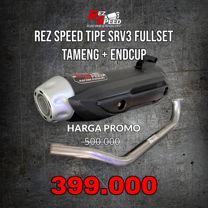 Knalpot Rez Speed SRV3 Standar Racing Beat Mio Vario PCX Nmax Aerox