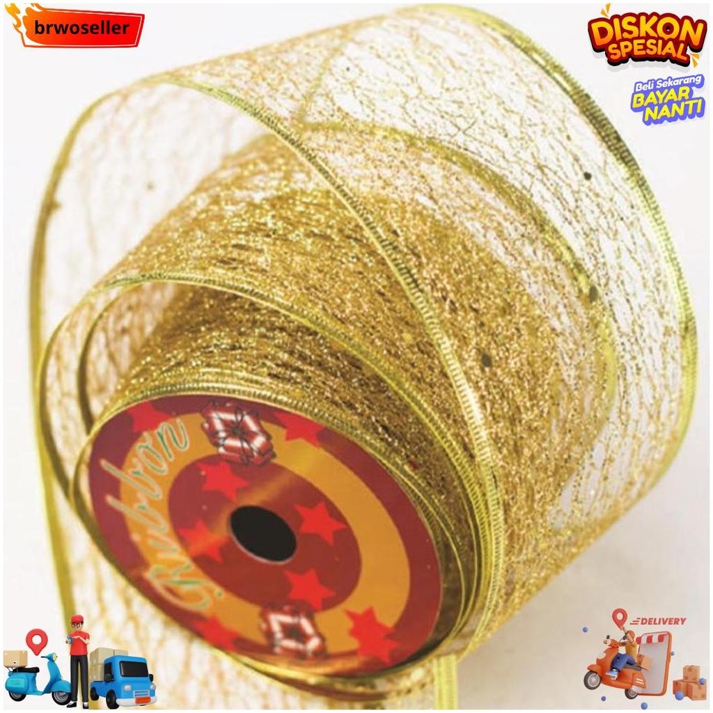 

Easy Decoration Pita Natal Kawat Roll Hiasan Ornamen Dekorasi Parcel Jaring 6,3 Cm D Best Seller