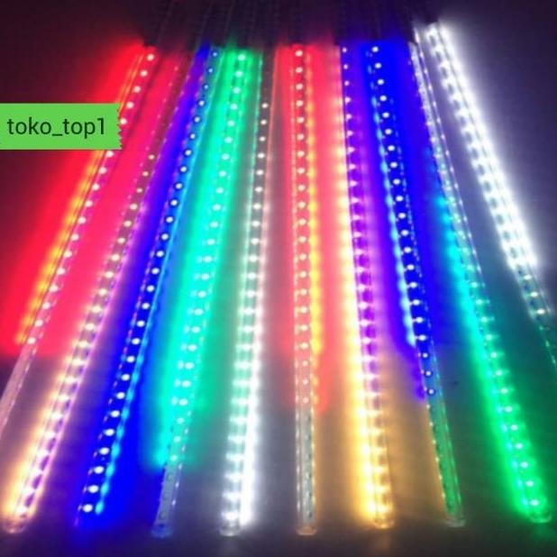 NATARU lampu led hias lampu meteor led hujan 10batang 50cm  full colour TERLARIS