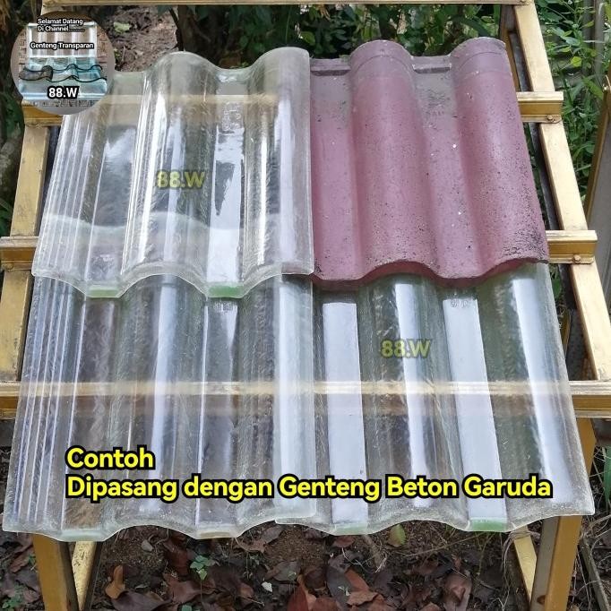 Genteng Transparan Fiber 88.W model Genteng Beton Gelombang TKY