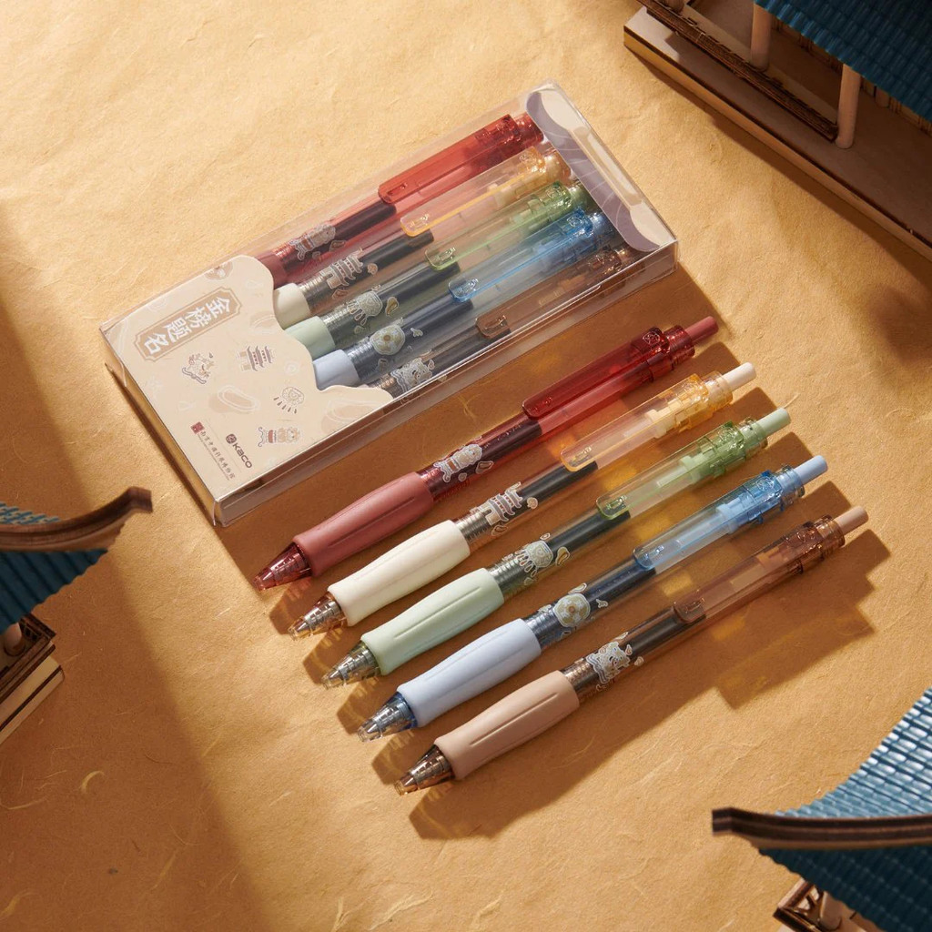 

[Grosir Bane] Kaco KEYBO Pena Pulpen Gel 0.5mm Quick Dry Black Ink 5 PCS